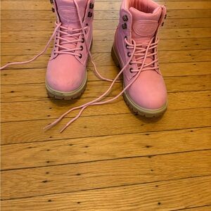 Lugz Women's Pink Synthetic Boots